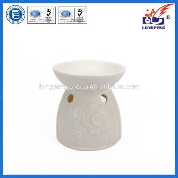 2016 Eco-Friendly Elegant White Hollow Ceramic Essential Oil Burner