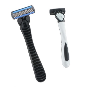 Replaceable Five Blade Stainless Steel Razor with D535L Rubber Handle