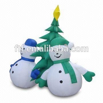 Large inflatable Santa Claus advertising
