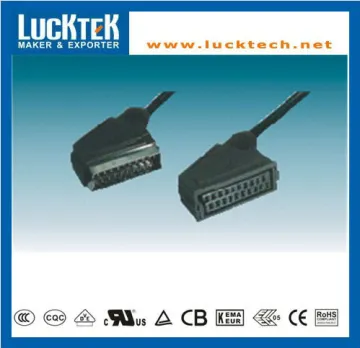 SCART CABLE 21PIN/SOCKET MALE TO FEMALE