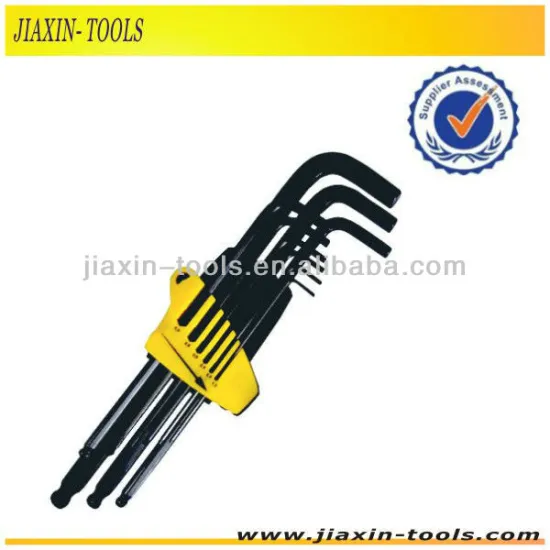 Quality Hex Key Allen Wrench - Mirror Extra-long L type 9pcs ball head hex key wrench