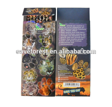 Non toxic heat transfer print animals 2B pencil for exam