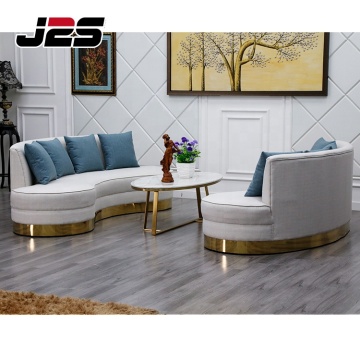 Wholesale Luxurious Gold Steel Sofa Set for Living Room