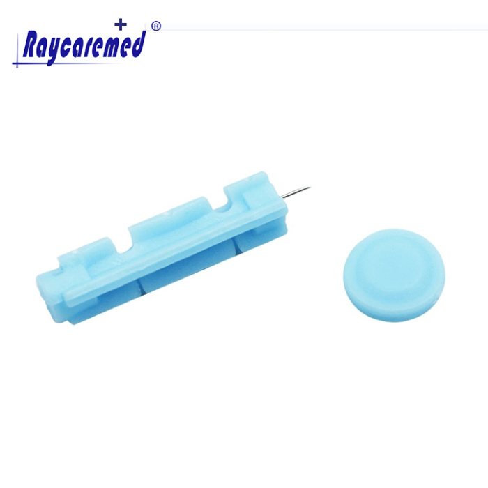 Lancet de sangue descartável RM06-007 com alça de plástico