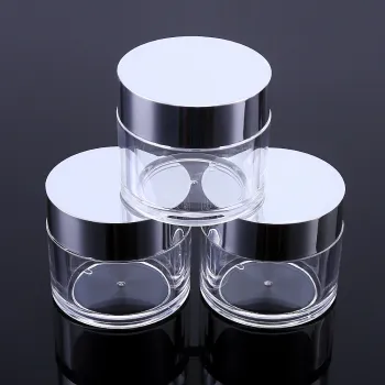 Custom Logo Round Small Cosmetic Acrylic Nails Powder Jar Container