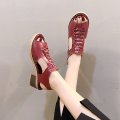 Kadınlar PU Yüksek Topuk Roman Sandalet