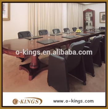 Hotel chair and long wooden table meeting room set
