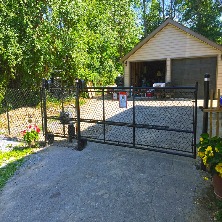 black chain link fence