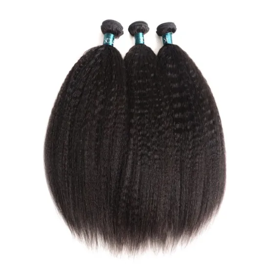 Natural Color Vrigin Brazilian Hair Yaki Straight Cuticle Aligned Hair Bundles 100% Yaky Wave Remy Human Hair Extension