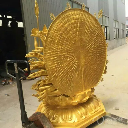 Bronze sculpture thousand hand buddha kuan yin statue