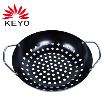 BBQ Tools Chrome Iron Non stick Coating Black Hole bakeware Pan