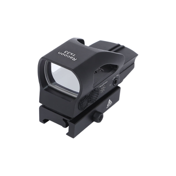 Red Win Multi Reticle 6 Level Red & Green Illumination Quick Detach Mount Base - IPX4 Waterproof Racoon 1x33 Red Dot