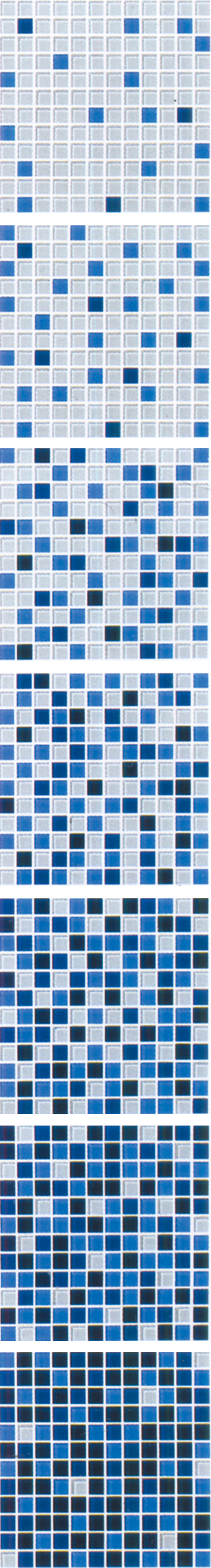 Dark Blue Gradual Change Glass Mosaic