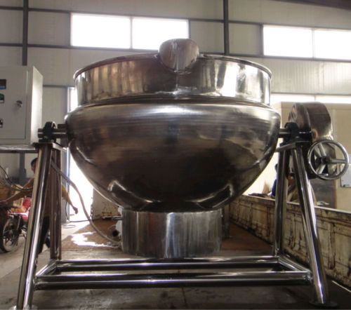 Sugar boiling pot (Electric/steam heating) with mixer used in peanut product line