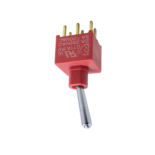 IP67 Mini Toggle Switch memenuhi kalis api UL94v-0