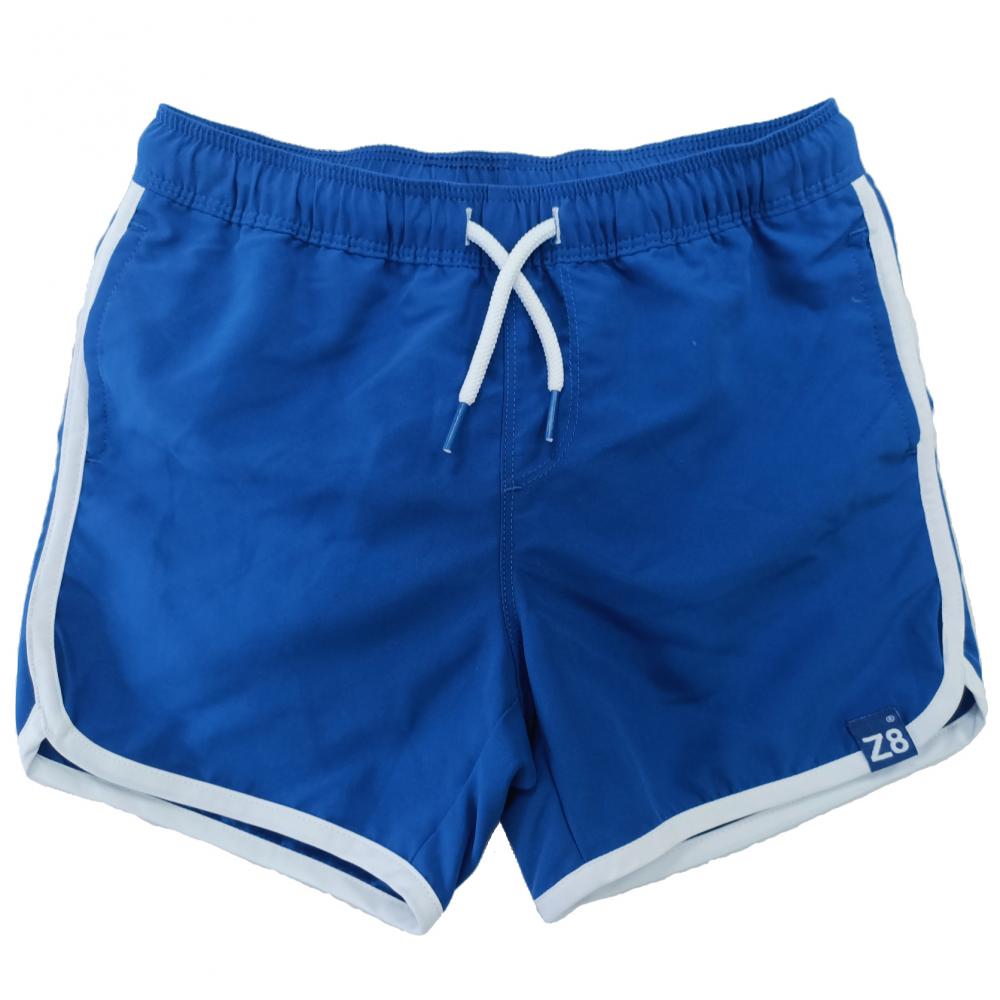 Shorts de praia de menino branco azul