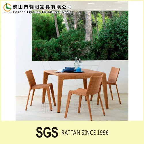 2015 Natural Environmental Protection Economic Friendly Restaurant Sets Unique Features Wicker outdoor Dinning chair