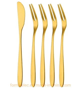 Stainless Steel Flatware Mooncake Knife and Forks Dessert Knife Fork Cake Forks