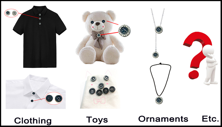 carbon fiber buttons application