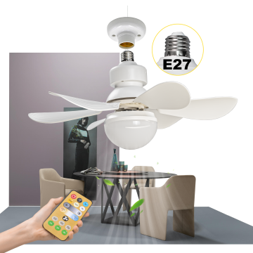 Modern Dimmable E27 LED Ceiling Fan Light With Remote Control
