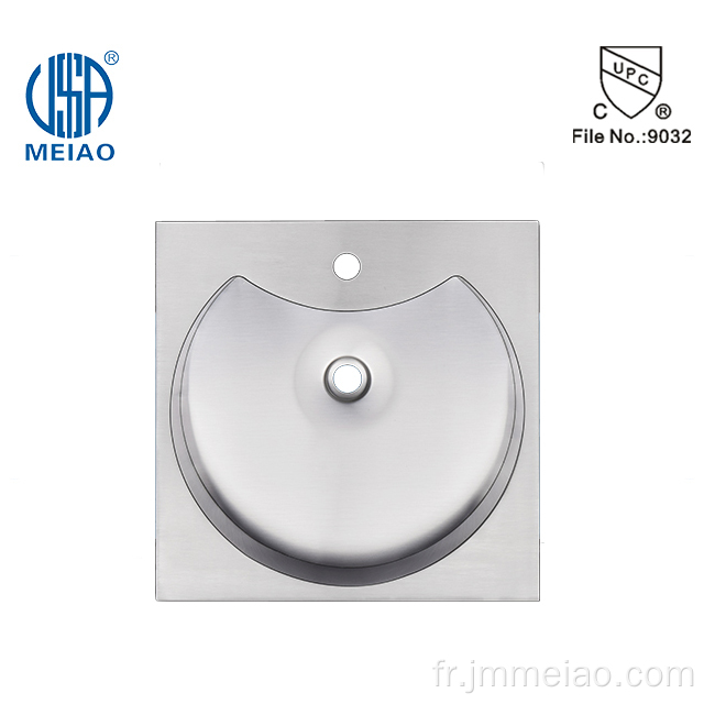 Lavabo moderne en acier inoxydable pour lavabo de salle de bain