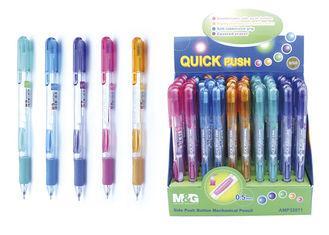 Convenient Side Press Refillable Plastic Mechanical Pencil