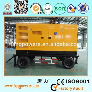 Low noise movable diesel trailer generator