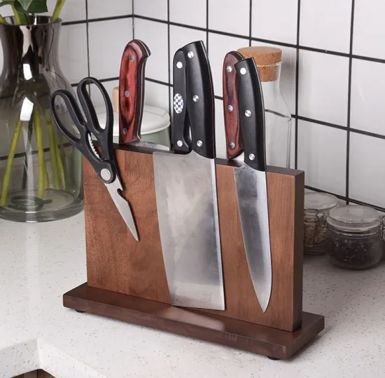 Wooden Magnetic Knife Stand