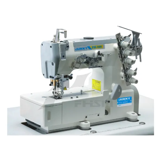 JK500A High Speed 5 Thread Interlock Sewing Machine for Industrial Double-Decoration Sewing with Light