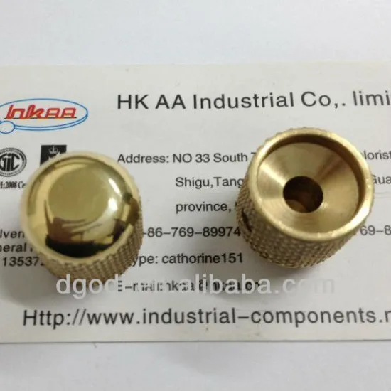 brass knurled guitar control knobs, guitar knobs