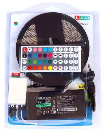 5M 270 LED 5050RGB Color Changing Light Strip Kit for Decoration