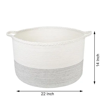 Home Storage Basket Multiunction Cotton Rope Laundry Baskets