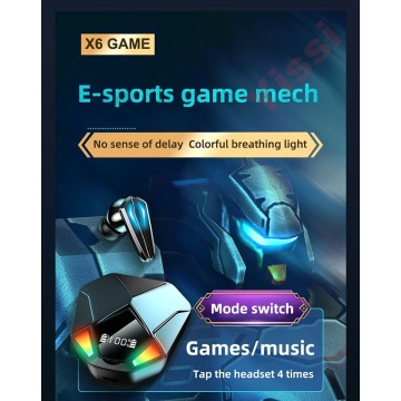 Gaming -Ohrhörer x6 BT5.1 TWS Earphone