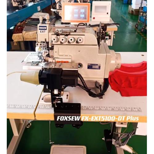 Automatic Rib Knit Collar Attaching Overlock Sewing Machine