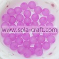 Perlas perfectas de los accesorios de la ropa de la bola de acrílico mate transparente redondo rosado oscuro polaco de los 8MM