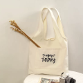 Japanese Shoulder Tote Bag with Outer Pocket