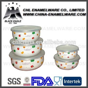 Promotional logo customized enamel ice bowl
