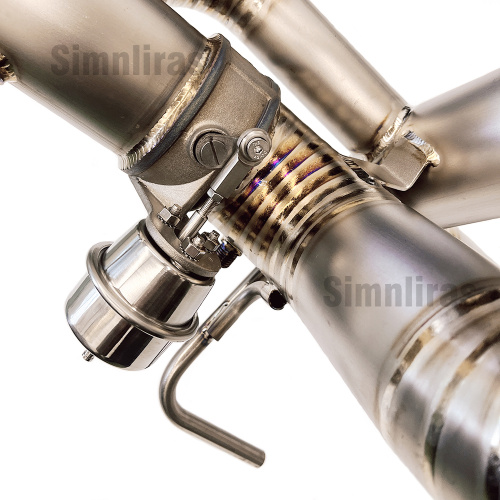 Titanium wydechowa rura wydechowa Ferrari F8 Tribuuto 20-22 Titanium X-Pipe Układ wydechowy z zaworami