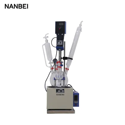 5L Small Laboratory Single Layer Bio Glass Reactor