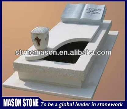 Best selling white book shape italy headstone