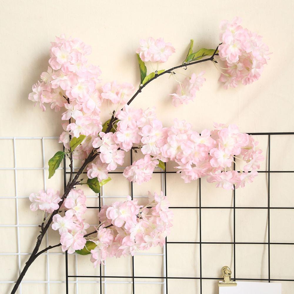 Artificial Cherry Blossoms High Quality Artificial flower plant bonsai wedding decoration INS wind plant wall декор для спальни