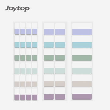 Joytop Custom Morandi Color Reusable Self-Adhesive PET Index Tabs Gradient Sticky Notes