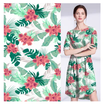 Rayon/Viscose Ecovero Woven Printed Fabric