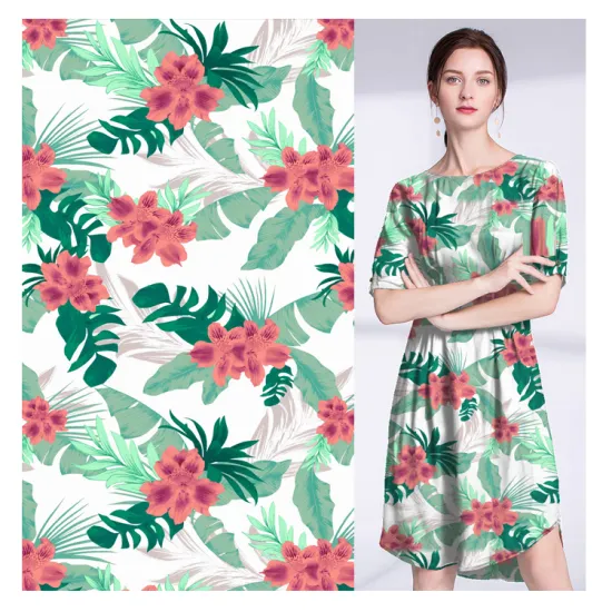 Rayon/Viscose Ecovero Woven Printed Fabric