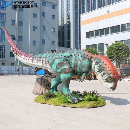 Model dinosaurus robot untuk outdoor-carnotaurus