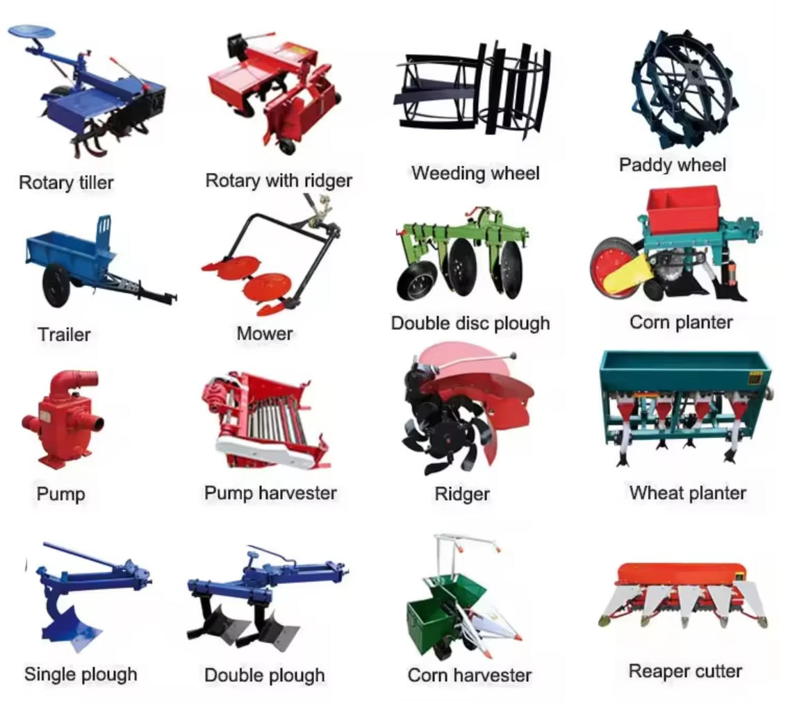 More hand tractor with attachment