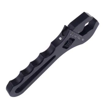 Adjustable Aluminum Pipe Wrench AN3-AN16 Black
