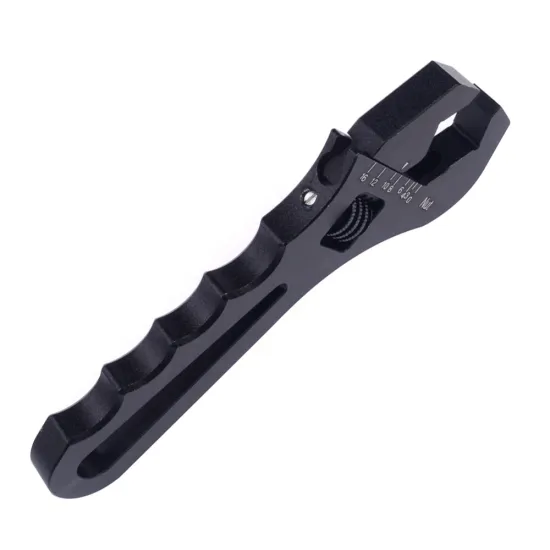 Adjustable Aluminum Pipe Wrench AN3-AN16 Black
