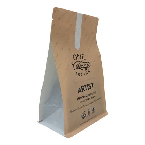Plastic ritssluiting Bodem Bodem koffietasverpakking met ontgassingsklep