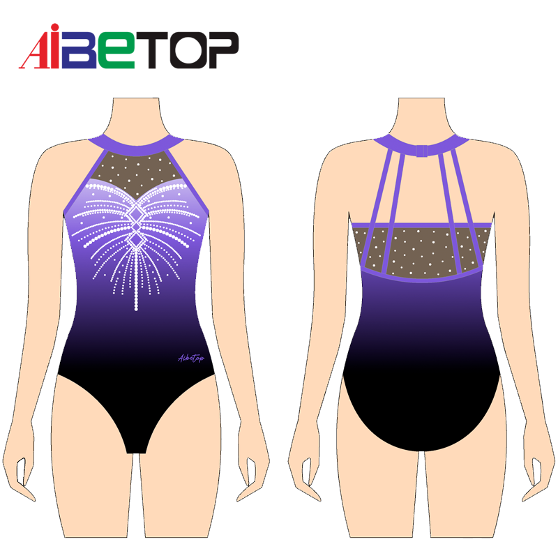 Sleeveless performance gymnastic leotards